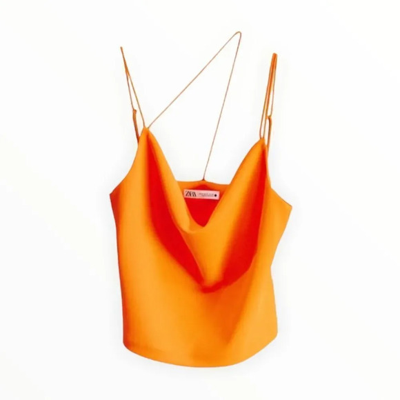 ZARA | Orange | MULTIPOSITION STRAP TANK TOP - Picture 7 of 15